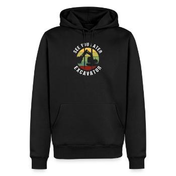 Bagger Baggerfahrer Geschenkidee - Männer Premium Bio Hoodie - Schwarz - Vorne - Nico (187cm)