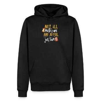 Idée de cadeau de jeu de mots de professeur de mathématiques - Sweat à capuche Premium bio Homme - noir - Devant - Nico (187cm)