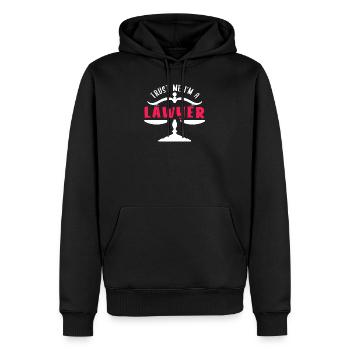 Avocat avocat balance cadeau - Sweat à capuche Premium bio Homme - noir - Devant - Nico (187cm)