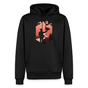 Falkner im Freien Design Falknerei Falken Falkner - Männer Premium Bio Hoodie - Schwarz - Vorne - Nico (187cm)