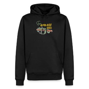 Schlange Reptilie Geschenk - Männer Premium Bio Hoodie - Schwarz - Vorne - Nico (187cm)
