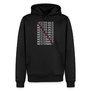 Westerwald Motiv - Männer Premium Bio Hoodie - Schwarz - Vorne - Nico (187cm)