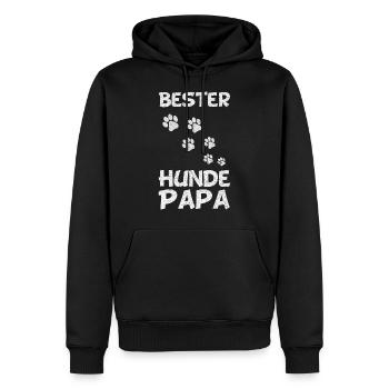 Bester Hundepapa Vater Hundepfoten Herrchen Dog - Männer Premium Bio Hoodie - Schwarz - Vorne - Nico (187cm)