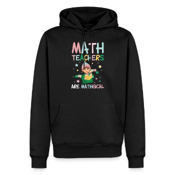 Mathe Lehrer sind magisch | Mathematik Geschenke - Männer Premium Bio Hoodie - Schwarz - Vorne - Nico (187cm)