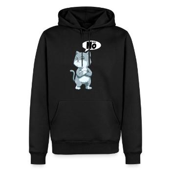 Nö Katze Kater für alle Katzenbesitzer - Männer Premium Bio Hoodie - Schwarz - Vorne - Nico (187cm)