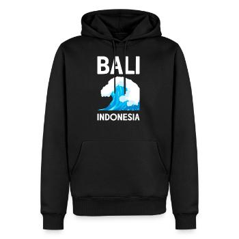 Bali - Männer Premium Bio Hoodie - Schwarz - Vorne - Nico (187cm)
