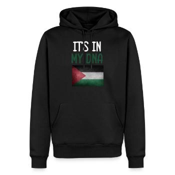 Palestine DNA Flag - Men’s Premium Organic Hoodie - black - Front - Nico (187cm)