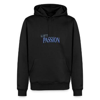 Soulever avec passion - Sweat à capuche Premium bio Homme - noir - Devant - Nico (187cm)