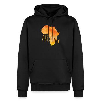 africa - Sweat à capuche Premium bio Homme - noir - Devant - Nico (187cm)