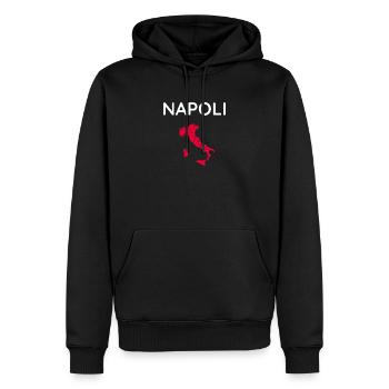 Naples Neapel Souvenir de Naples - Sweat à capuche Premium bio Homme - noir - Devant - Nico (187cm)