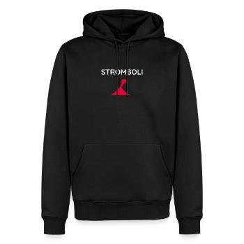 Stromboli Souvenir T-Shirt - Sweat à capuche Premium bio Homme - noir - Devant - Nico (187cm)