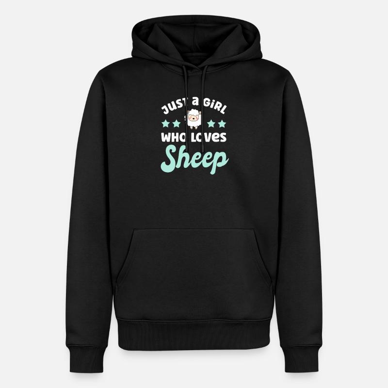 Schaf Schafe - Männer Premium Bio Hoodie - Schwarz