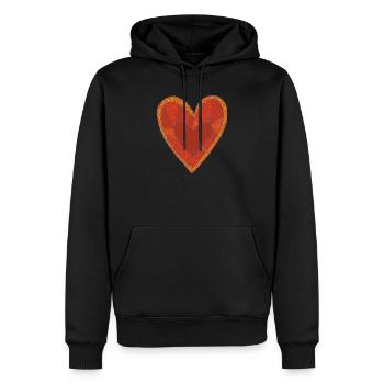 mosaik herz - Männer Premium Bio Hoodie - Schwarz - Vorne - Nico (187cm)