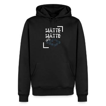 Hätte Hätte Fahrradkette - Männer Premium Bio Hoodie - Schwarz - Vorne - Nico (187cm)