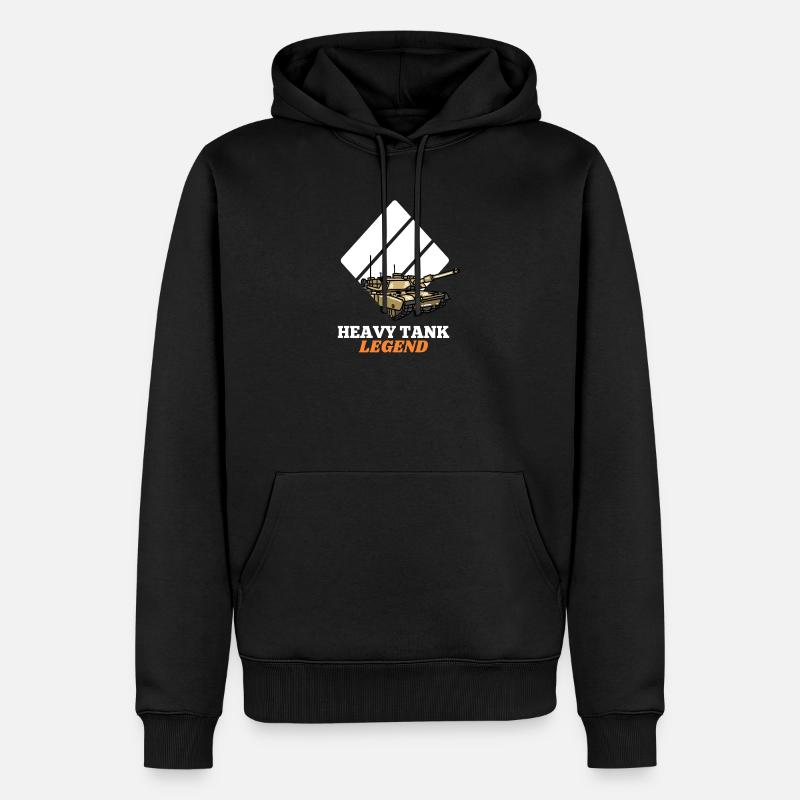 Légende du char lourd - Sweat à capuche Premium bio Homme - noir
