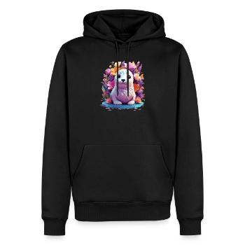 Sceau mignon - Sweat à capuche Premium bio Homme - noir - Devant - Nico (187cm)