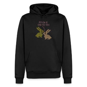 Frohe Ostern - Männer Premium Bio Hoodie - Schwarz - Vorne - Nico (187cm)