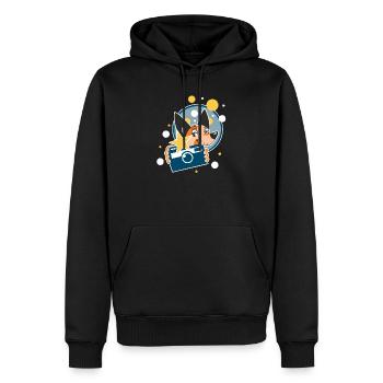 Hundefotograf - Männer Premium Bio Hoodie - Schwarz - Vorne - Nico (187cm)