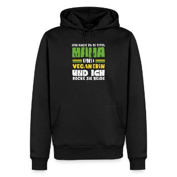 Achtung Ich Bin Veganer Lustiges Veganer Geschenk - Männer Premium Bio Hoodie - Schwarz - Vorne - Nico (187cm)