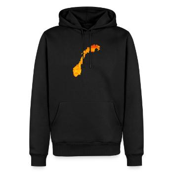 Norvège - Norvège - Norvège - Drapeau - Scandinavie - Sweat à capuche Premium bio Homme - noir - Devant - Nico (187cm)