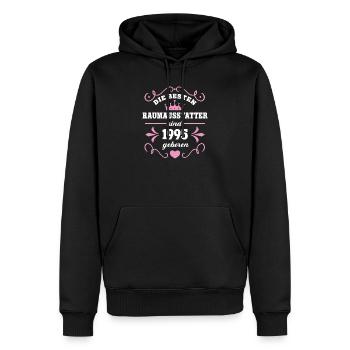 Raumausstatterin Geburtstag 1995 Jahrgang geboren  - Männer Premium Bio Hoodie - Schwarz - Vorne - Nico (187cm)