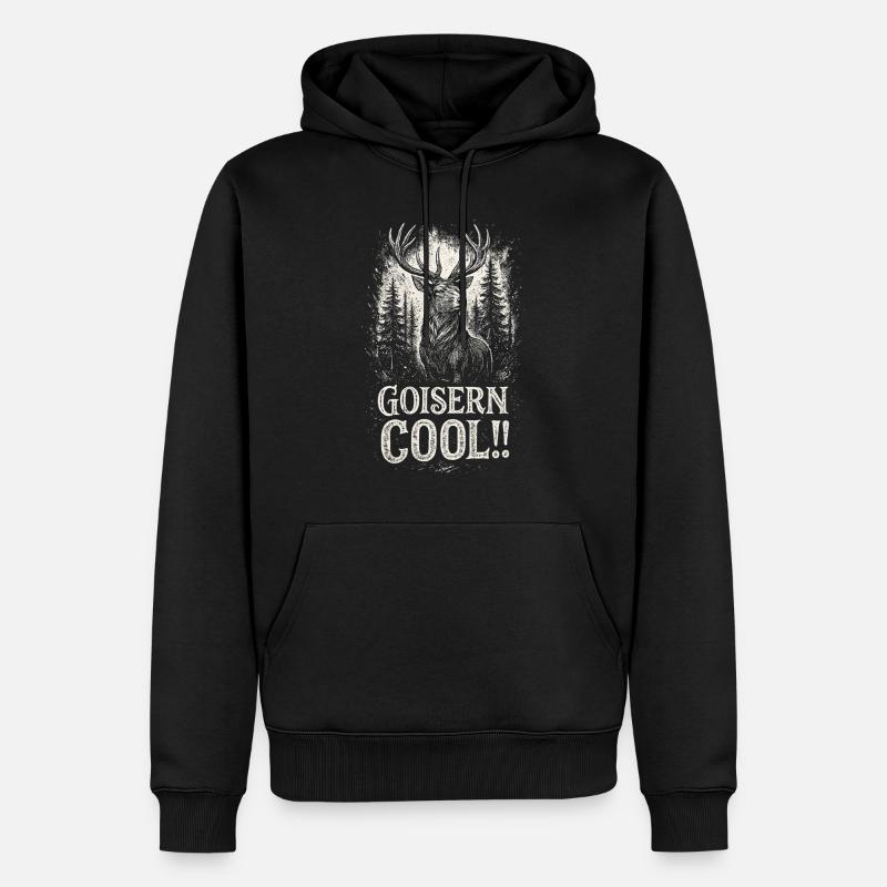 Forêt de Goisern Hirsch - Sweat à capuche Premium bio Homme - noir
