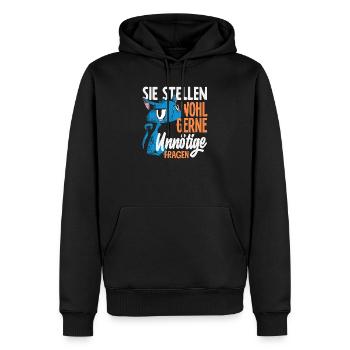 Ils aiment probablement poser des questions inutiles - Sweat à capuche Premium bio Homme - noir - Devant - Nico (187cm)