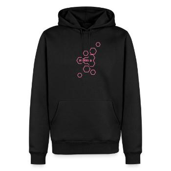 Hennes - Männer Premium Bio Hoodie - Schwarz - Vorne - Nico (187cm)