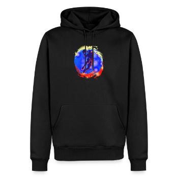 Basketball - Männer Premium Bio Hoodie - Schwarz - Vorne - Nico (187cm)