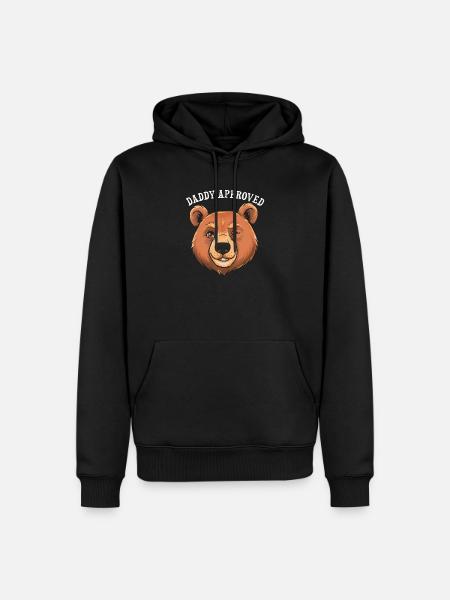 Daddy Approved Wink Bear - Men’s Premium Organic Hoodie - black