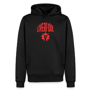 Liverpool - Sweat à capuche Premium bio Homme - noir - Devant - Nico (187cm)