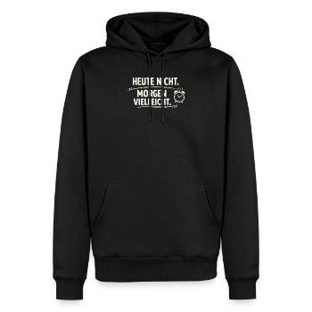 Today not tomorrow maybe - Men’s Premium Organic Hoodie - black - Front - Nico (187cm)