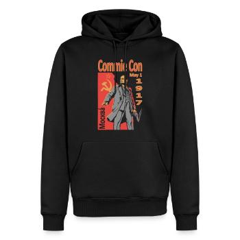 CommieCon1917 - Sweat à capuche Premium bio Homme - noir - Devant - Nico (187cm)