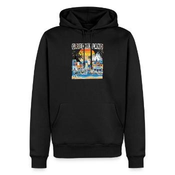 Griechenland Urlaub Vintage Strand - Männer Premium Bio Hoodie - Schwarz - Vorne - Nico (187cm)