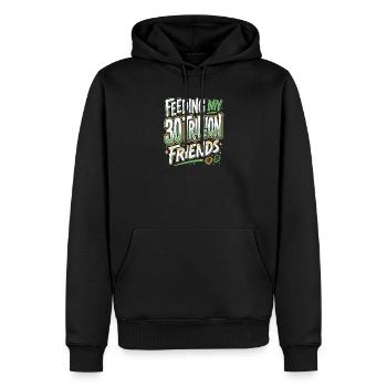 Expert en santé nutritionnelle - Sweat à capuche Premium bio Homme - noir - Devant - Nico (187cm)