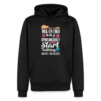 Facilement distrait par le ukulélé Hawaii Musiker - Sweat à capuche Premium bio Homme - noir - Devant - Nico (187cm)