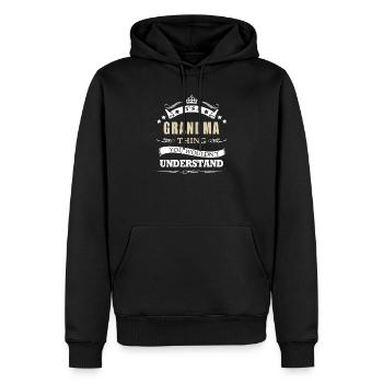 Das ist eine Oma-Sache, die du nicht verstehen würdest. Lustig. - Männer Premium Bio Hoodie - Schwarz - Vorne - Nico (187cm)