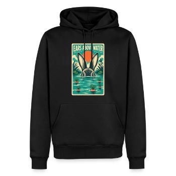 EARS ABOVE WATER - Men’s Premium Organic Hoodie - black - Front - Nico (187cm)