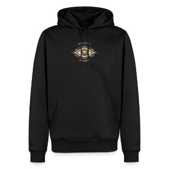 See Light Be Light Sacred Geometry Zen Shirt - Men’s Premium Organic Hoodie - black - Front - Nico (187cm)