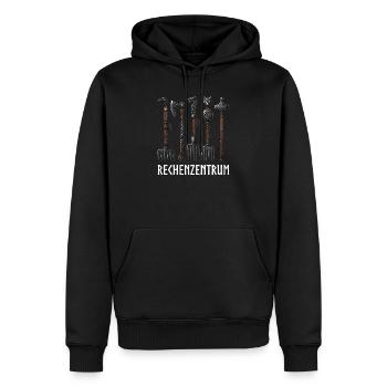 Leiter vom Rechenzentrum Gartenoutfit Gartenarbeit - Männer Premium Bio Hoodie - Schwarz - Vorne - Nico (187cm)