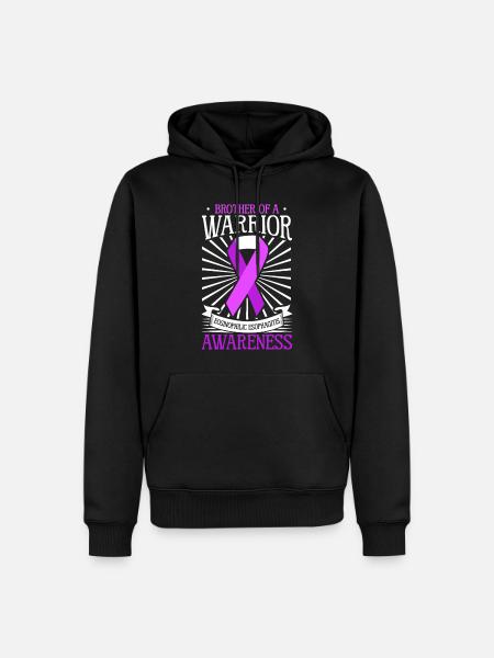 Bruder eines Kämpfers - EOE Awareness - Männer Premium Bio Hoodie - Schwarz
