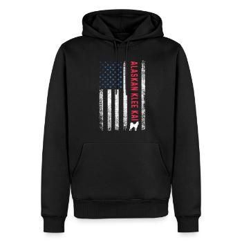 Alaskan Malamute Hund - Männer Premium Bio Hoodie - Schwarz - Vorne - Nico (187cm)