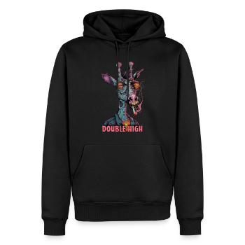 Giraffe Cannabis Weed Gras Joint - Männer Premium Bio Hoodie - Schwarz - Vorne - Nico (187cm)