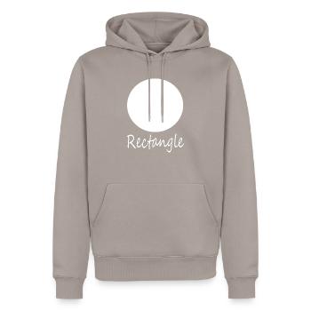 Wrong Rectangle Shape - Men’s Premium Organic Hoodie - taupe - Front - Nico (187cm)
