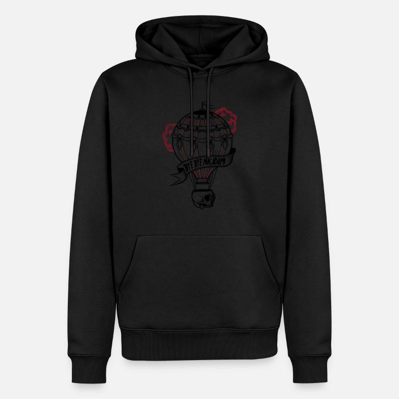 Montgolfière « bye-bye macadam » - Sweat à capuche Premium bio Homme - noir
