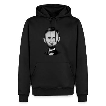 Abraham Lincoln - Men’s Premium Organic Hoodie - black - Front - Nico (187cm)