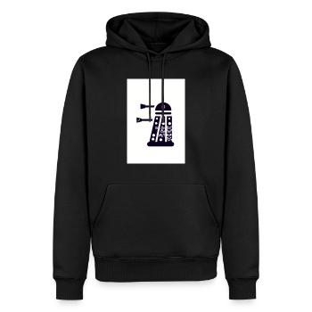Dr.. Inclusion; Il/Lui/Elle/Elle/Eux/Ils Robot - Sweat à capuche Premium bio Homme - noir - Devant - Nico (187cm)
