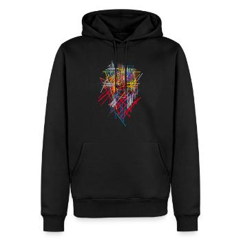 Résumé du modèle scifi - Sweat à capuche Premium bio Homme - noir - Devant - Nico (187cm)