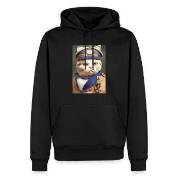 Katze Kurzhaar Britisch Segel Uniform Navy - Männer Premium Bio Hoodie - Schwarz - Vorne - Nico (187cm)