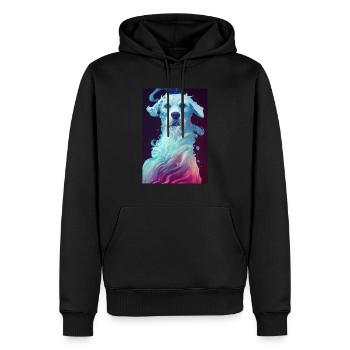 Chien Dreamy Spirit Sweet - Sweat à capuche Premium bio Homme - noir - Devant - Nico (187cm)